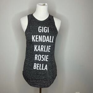 5/$25💜 Grey Heather Tank w/Victoria's Secret Model Names